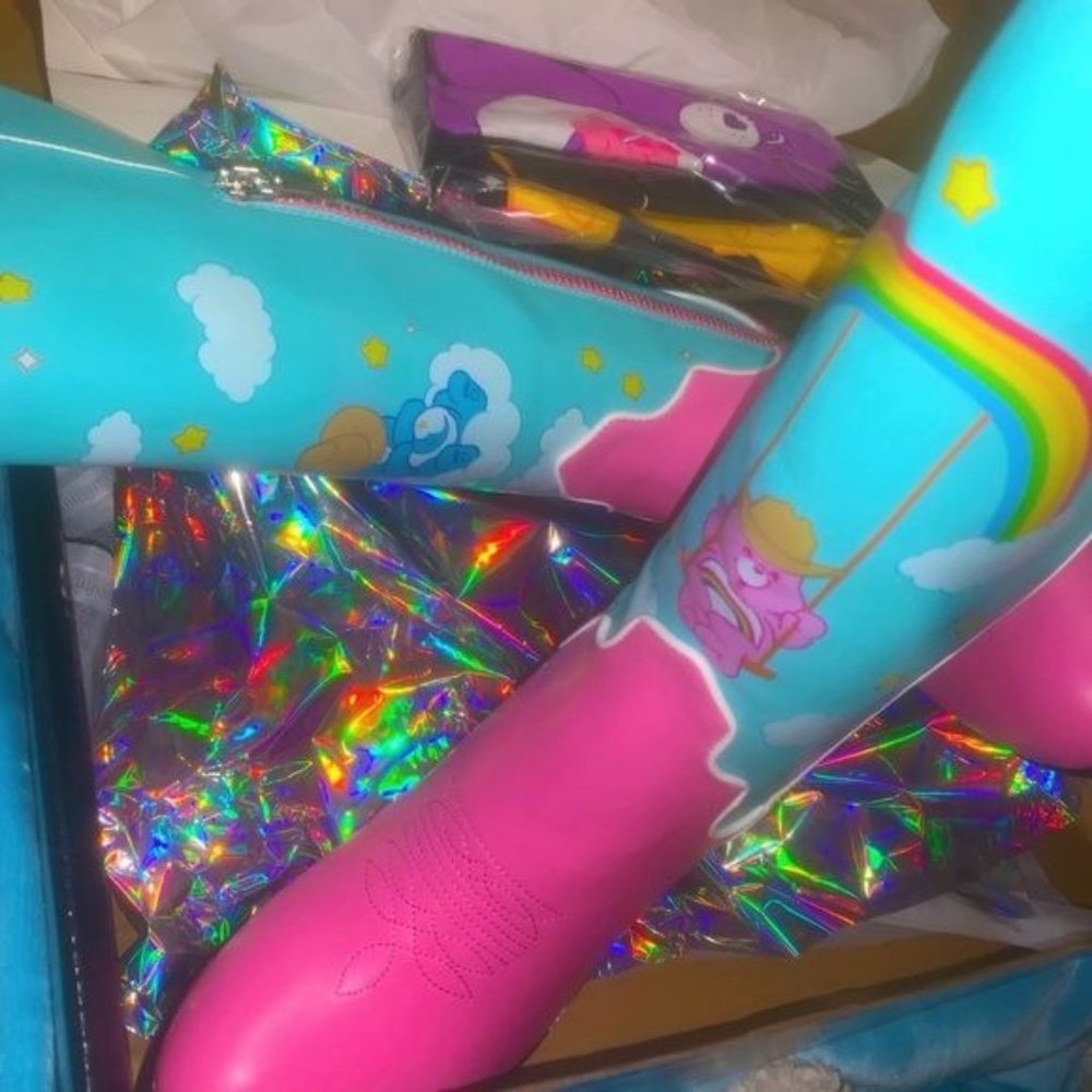 Dolls Kill Care bear Pastel boots Womens Size 10